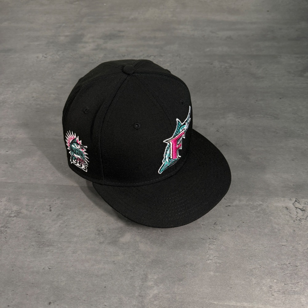 Capsule‎ New Era Florida Marlins Snapback Hat Wool Black Pink Polar Lights Pack
